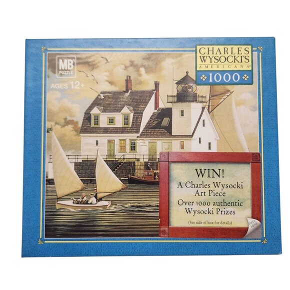 Vintage 2005 Charles Wysocki Puzzles Rockland Breakwater Light Brand New - Picture 1 of 5